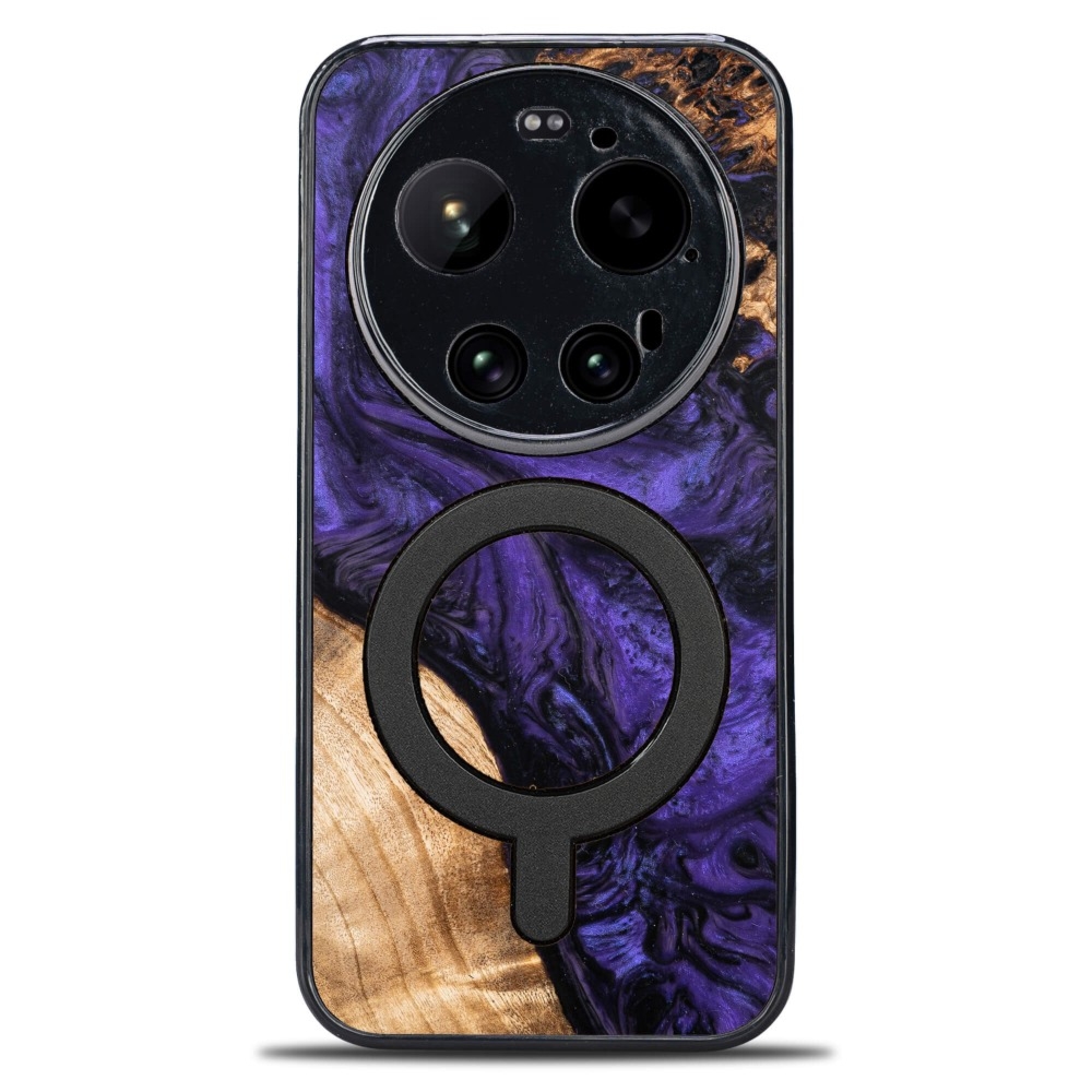 OUTLET: Drewniane etui do Xiaomi 17 Ultra, Bewood Unique Violet do MagSafe