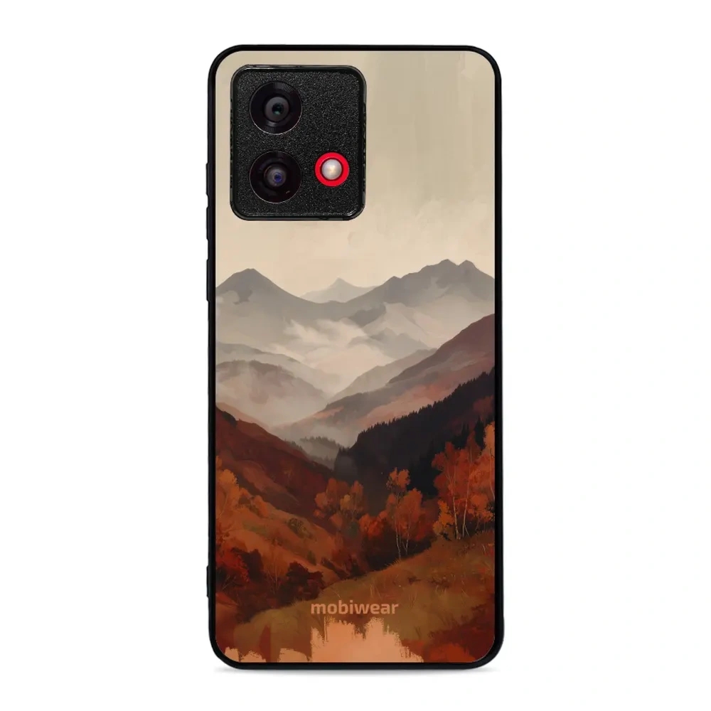 Etui ochronne do Motorola Moto G84 5G, Mobiwear Glossy Case, mglista dolina w górach