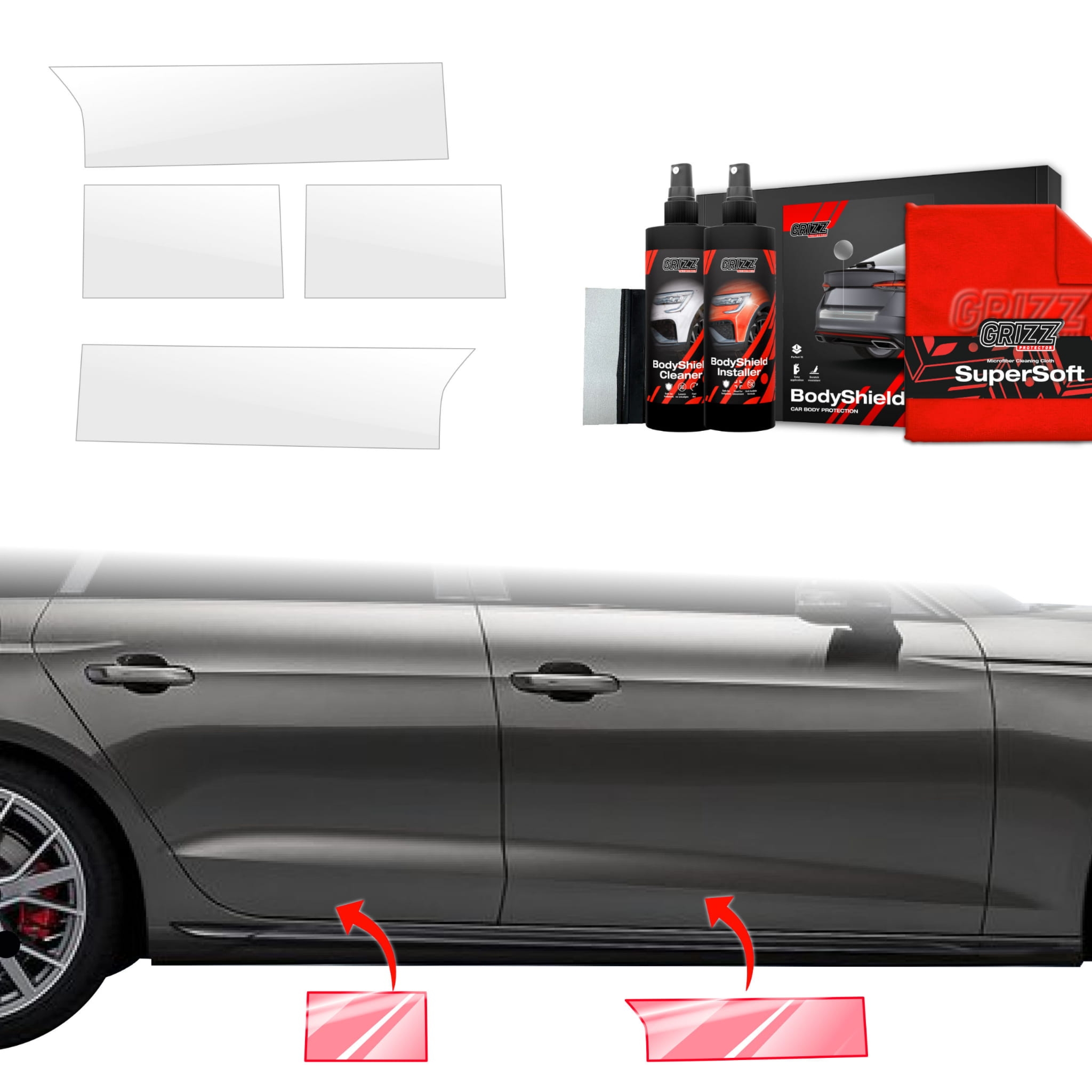 4w1 Folia ochronna na progi Grizz Protector do Audi A4 Avant (2019-2024)