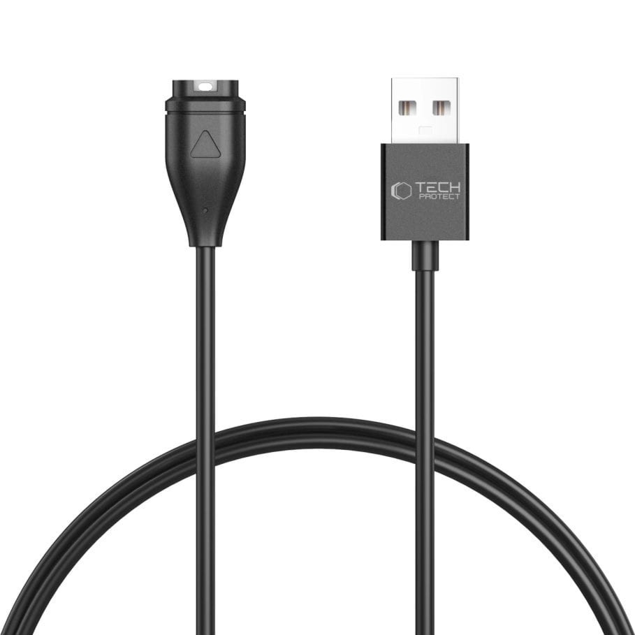 Kabel Tech-Protect MC04 UltraBoost, USB-C do ładowania zegarków Garmin, 1 m, czarny