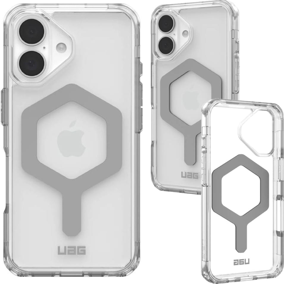 Etui pancerne Urban Armor Gear Plyo Mag do MagSafe do iPhone 16, przezroczysto-białe