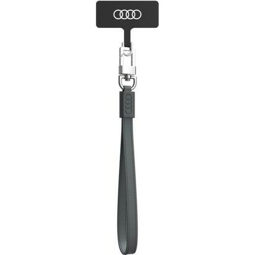 Image of Uniwersalna smycz na telefon Audi Leather AU-HSLSL-GT/D1-GY, 28 cm, 10mm, szara