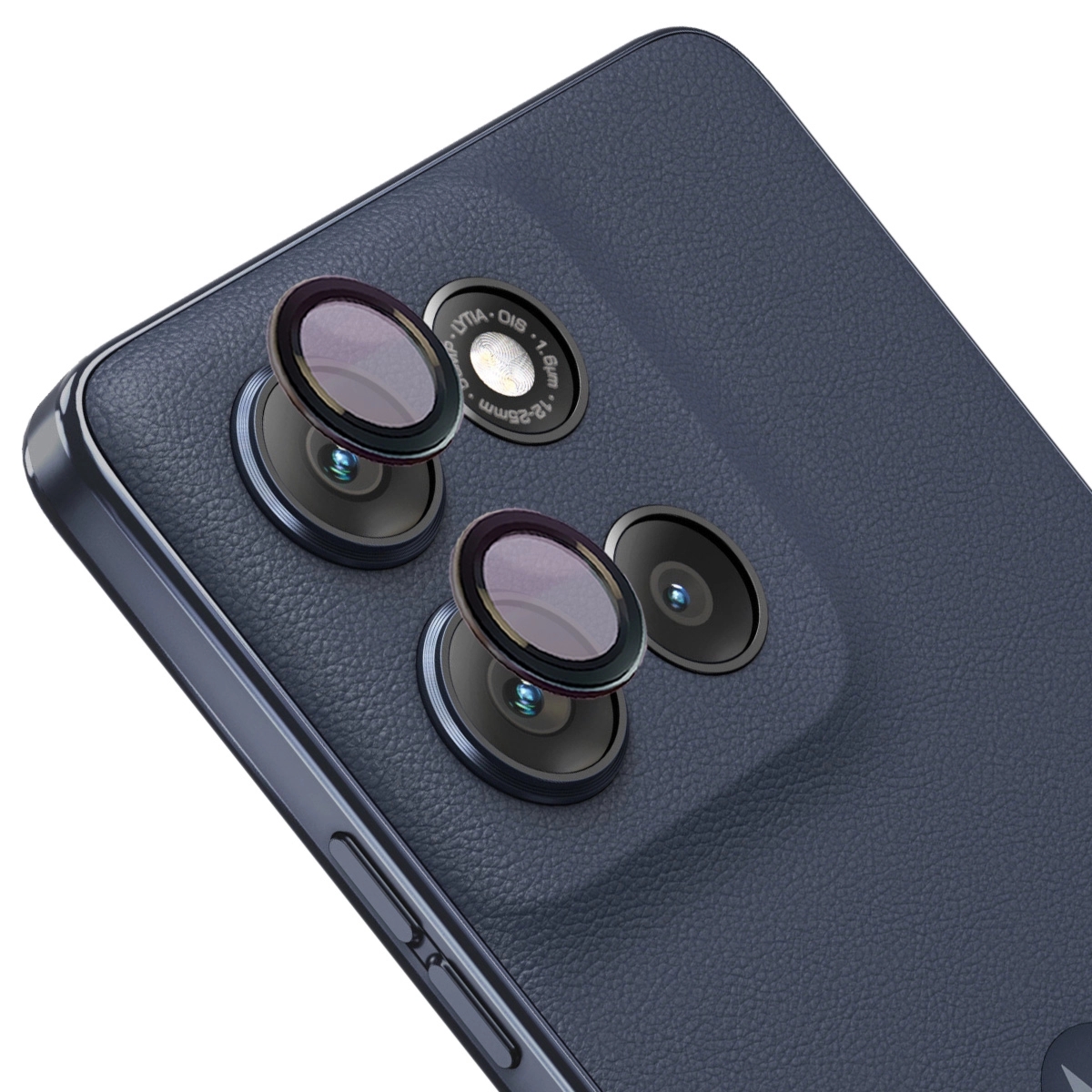 Szkło na aparat Bizon Glass Snap Lens do Motorola Moto G86 5G / G86 Power 5G, 1 zestaw, czarna ramka