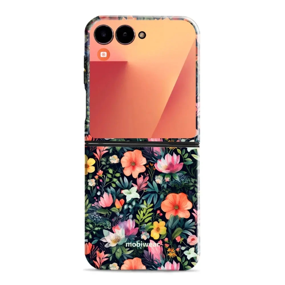 Etui ochronne do Galaxy Z Flip7, Mobiwear Elite Pro, kolorowo-kwieciste