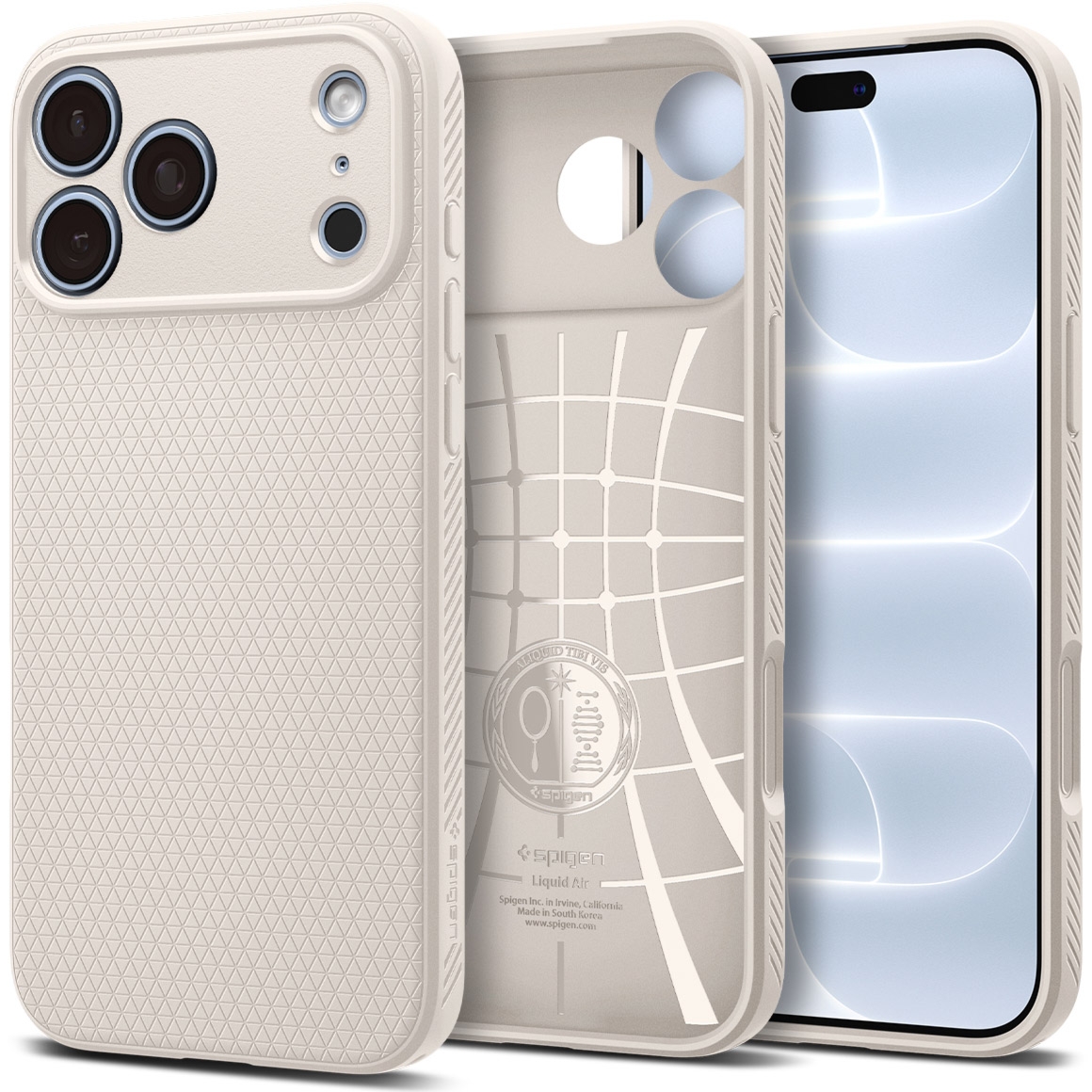 Etui Spigen Liquid Air do iPhone 18 Pro, beżowe