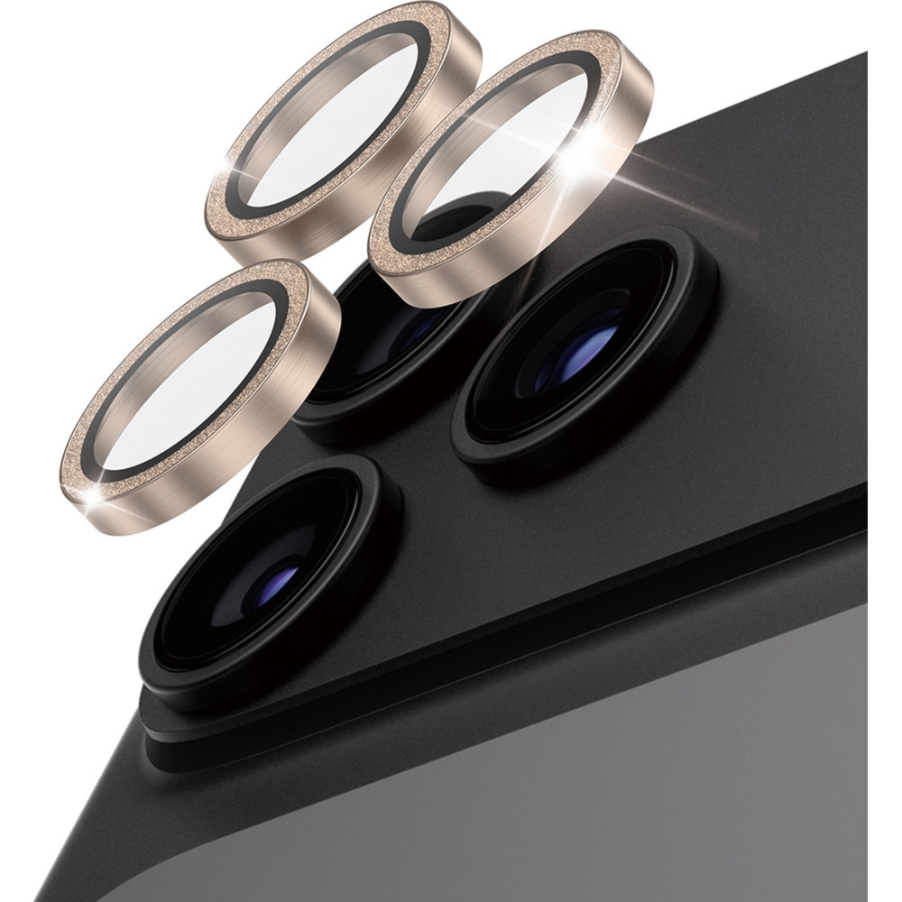 Szkło hartowane na aparat z aplikatorem PanzerGlass Hoops do iPhone 18 Pro Max / 18 Pro, złote