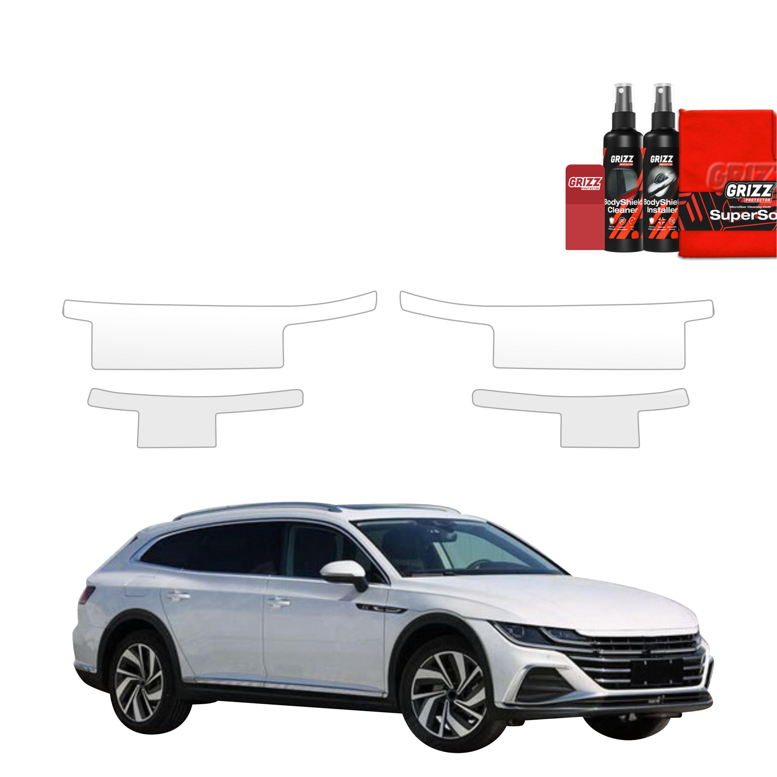 4w1 Bezbarwna folia ochronna Grizz Protector na progi Volkswagen Arteon Shooting Brake (2019-2025)