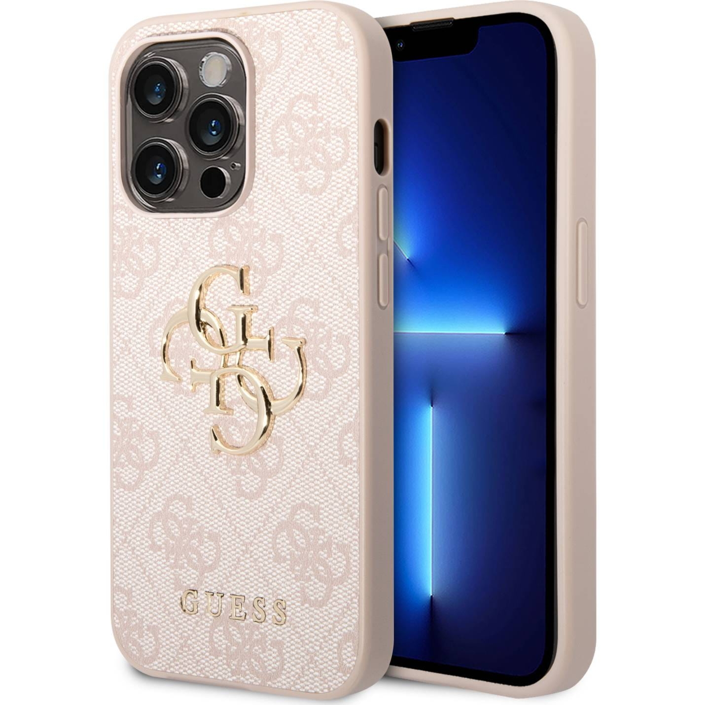 OUTLET: Etui Guess HardCase 4G Big Metal Logo do iPhone 15 Pro, różowe