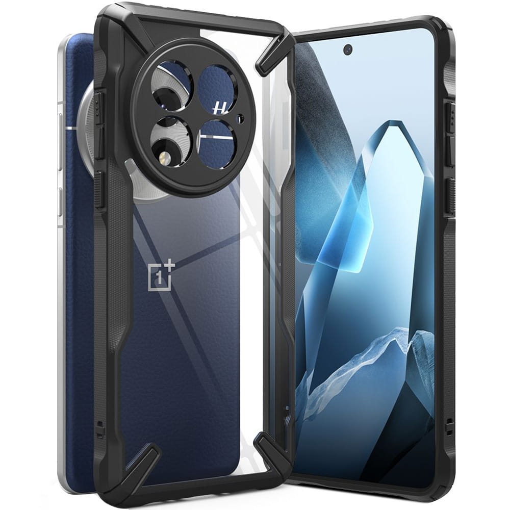 Image of Etui Ringke Fusion X do OnePlus 13, przezroczyste z czarną ramką