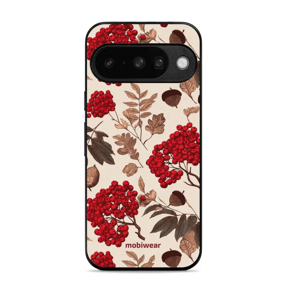 Etui ochronne do Google Pixel 10, Mobiwear Glossy Case, jarzębina na ecru