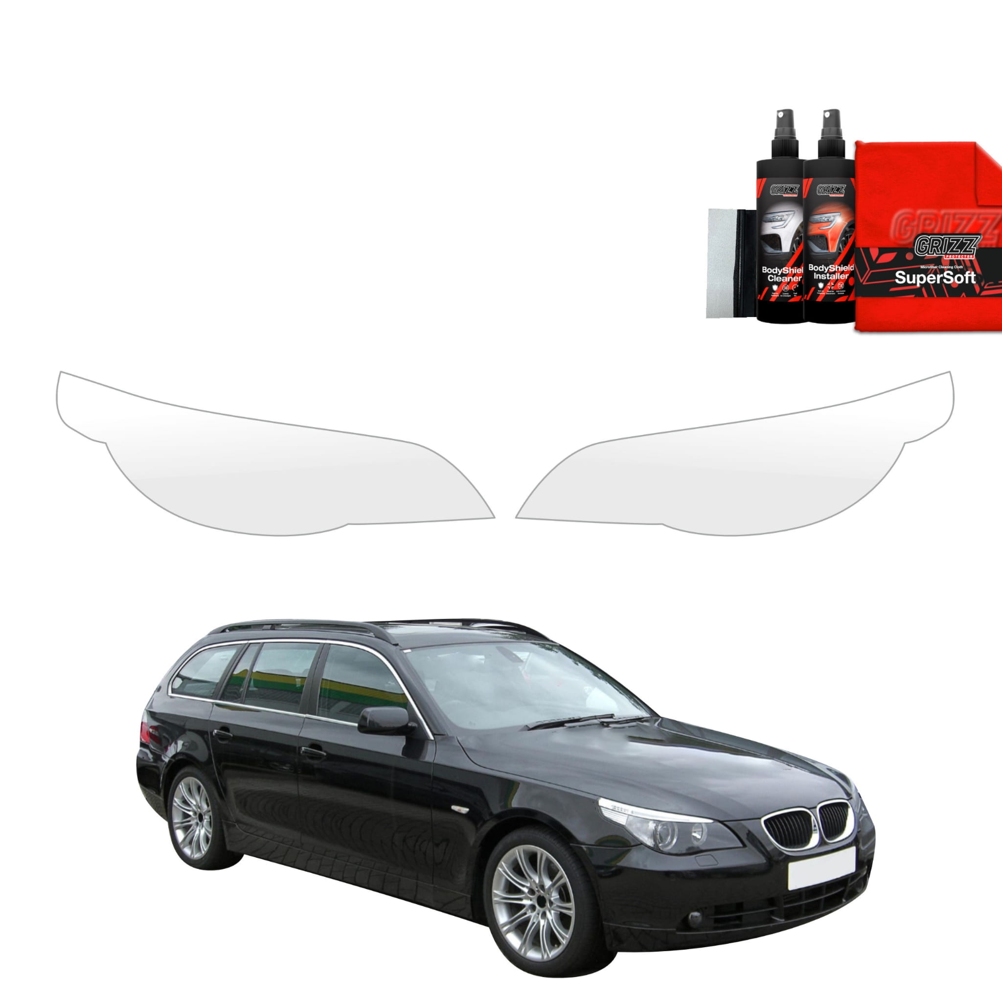 2w1 Folia ochronna na lampy Grizz Protector do BMW 5 E61 Kombi PreLCI (2003-2007)