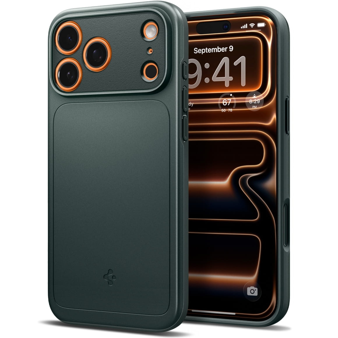 Etui Spigen Thin Fit Mag do MagSafe do iPhone 17 Pro Max, zielone