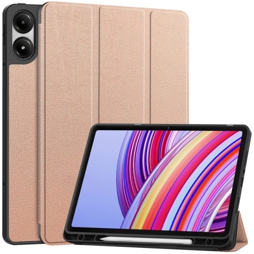 Image of Etui z klapką Bizon Case Tab Lizard do Xiaomi Redmi Pad Pro 12.1, różowozłote