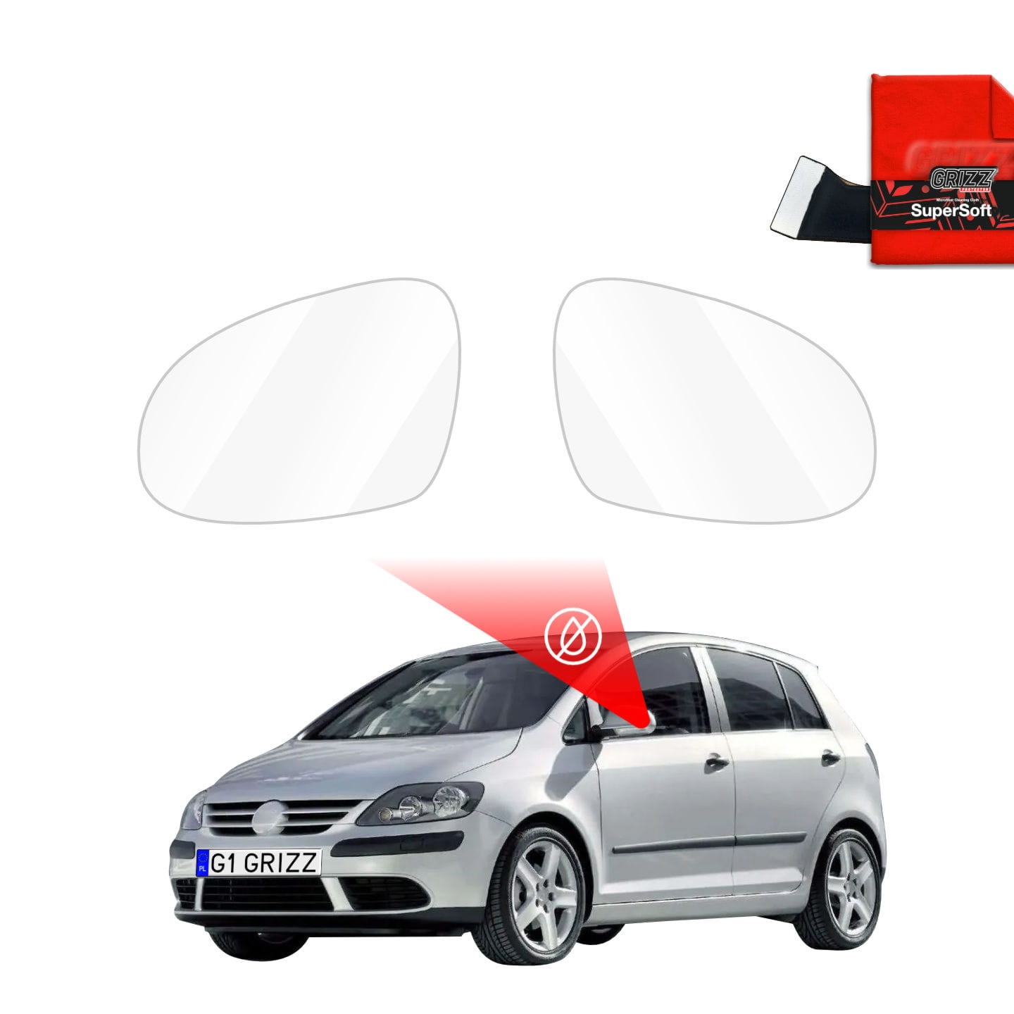 Folia przeciwdeszczowa Grizz Protector na lusterka do Volkswagen Golf Plus (2004-2013)