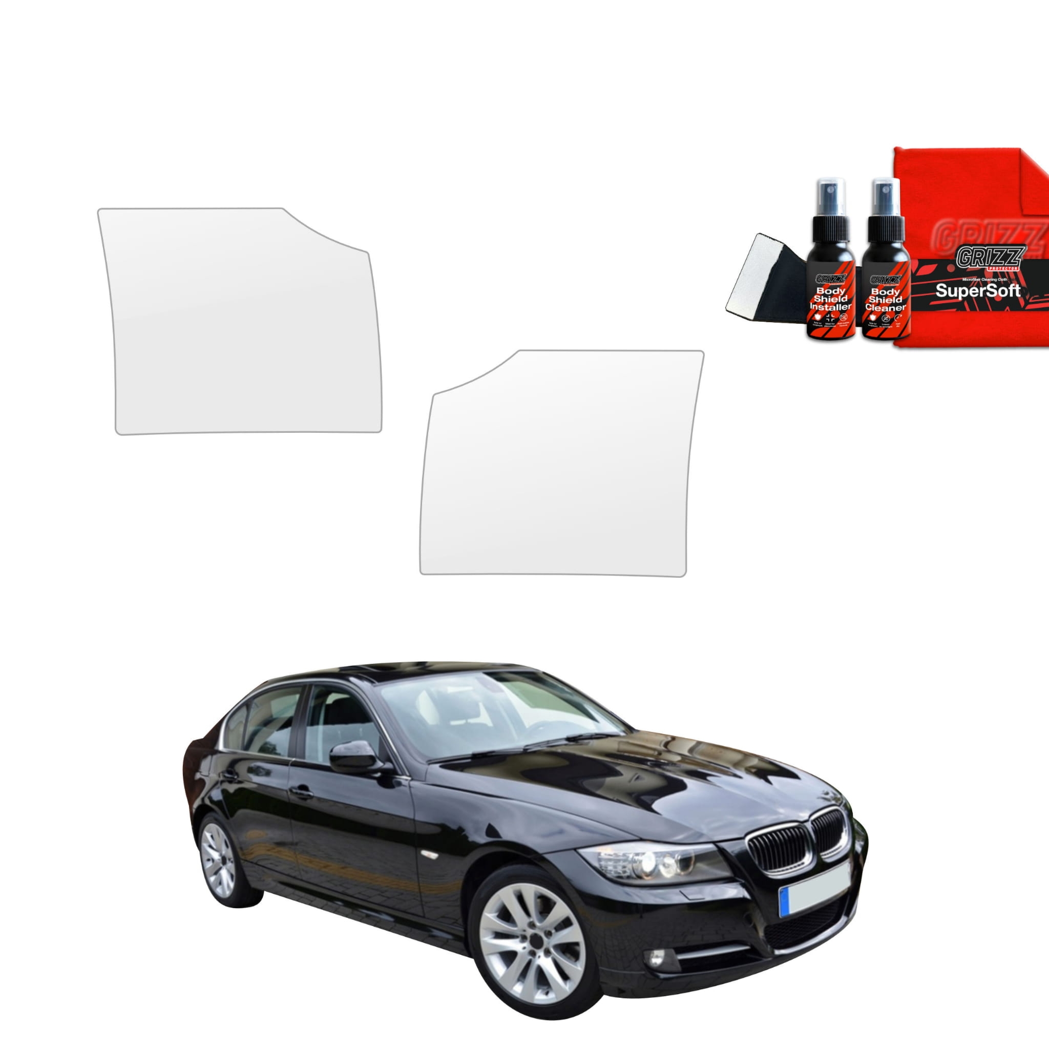 2w1 Folia ochronna na nadkola Grizz Protector do BMW 3 E90 Sedan LCI (2008-2012)