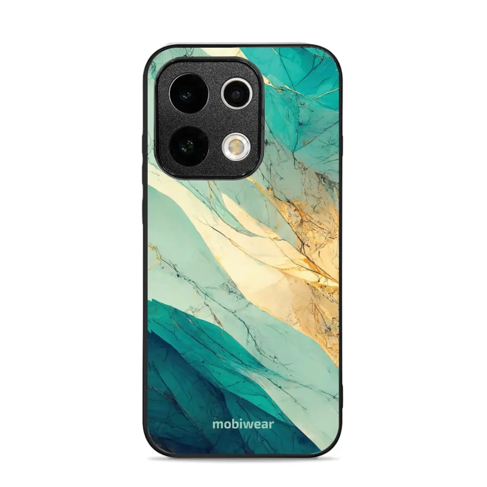 Etui ochronne do Oppo Reno16 5G, Mobiwear Glossy Case, turkusowy marmur