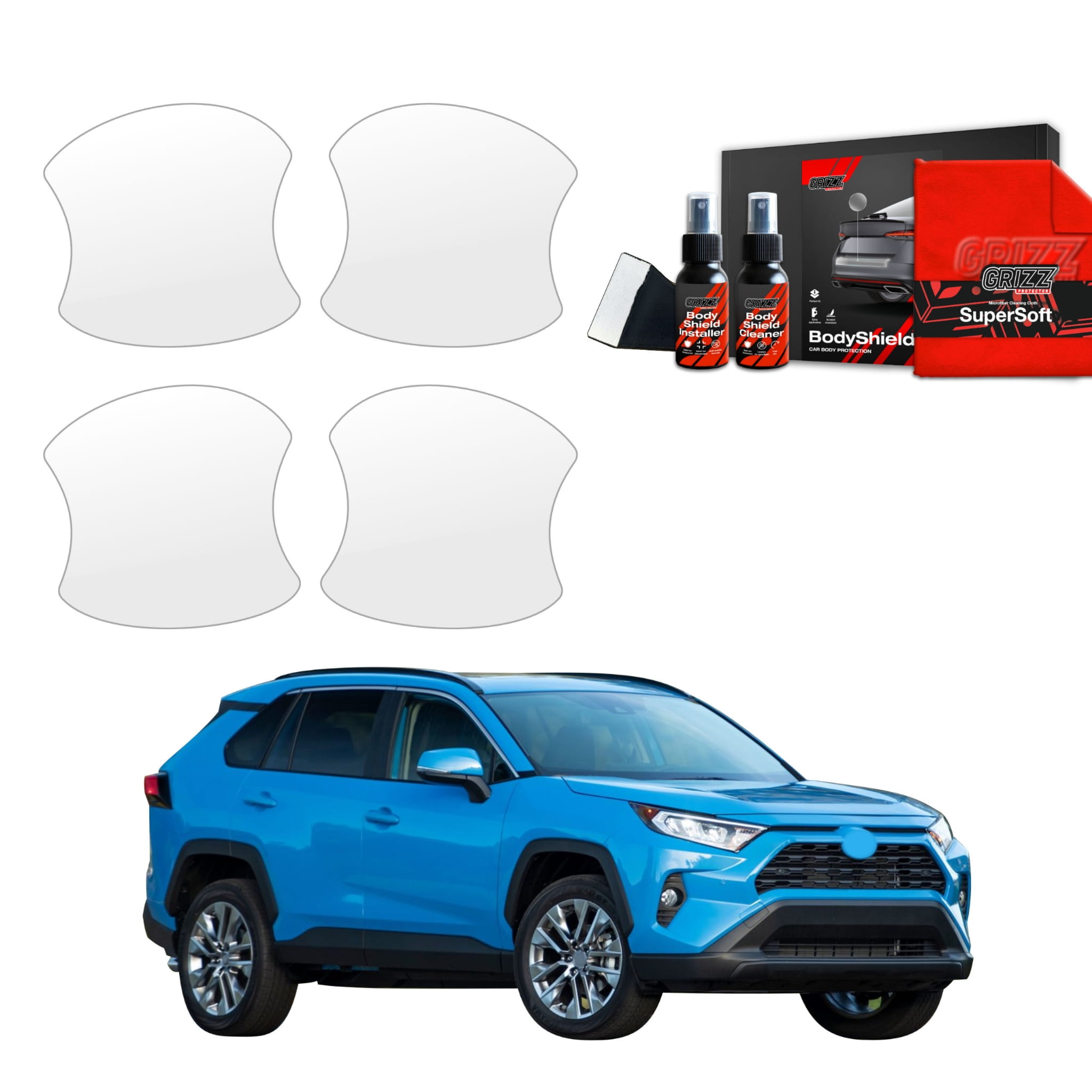 4w1 Folia ochronna Grizz Protector pod klamki do Toyota RAV4 HEV (2021-2026)