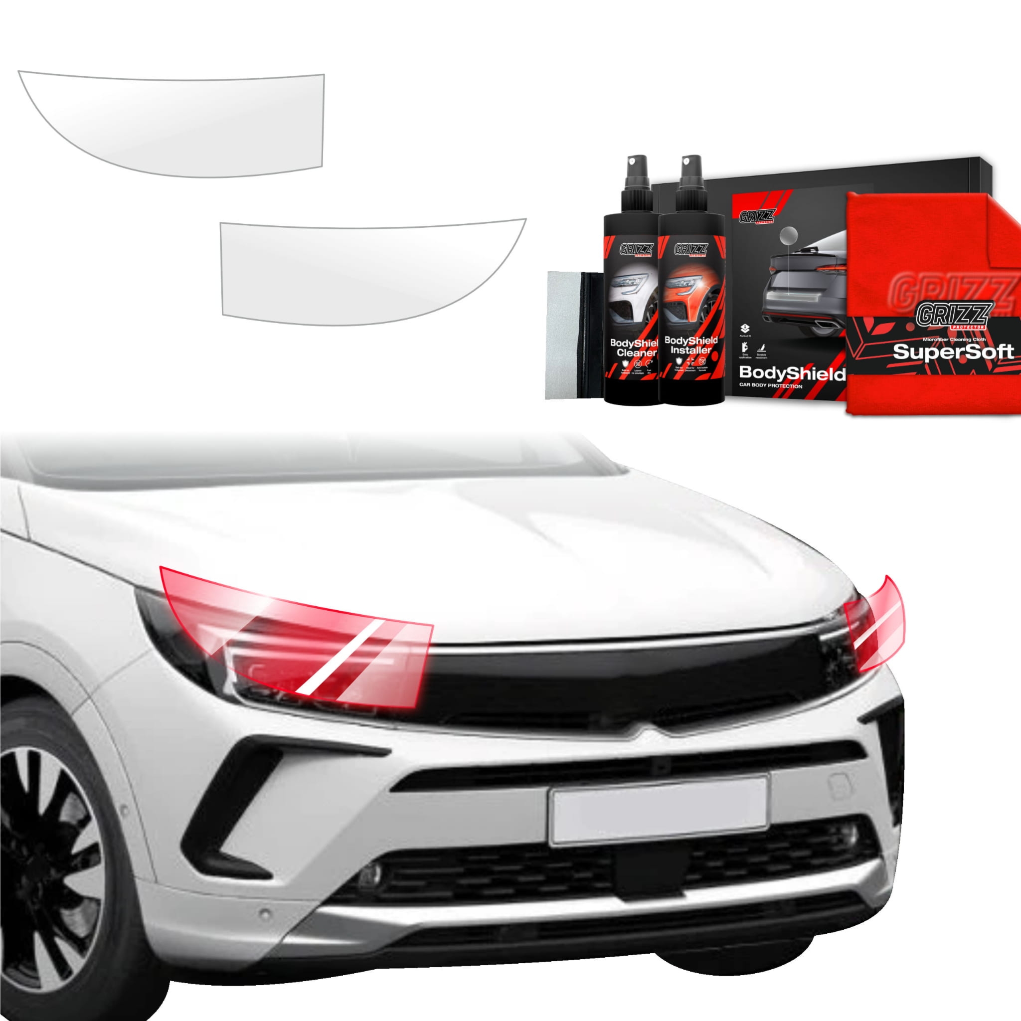 2w1 Folia ochronna na lampy Grizz Protector do Opel Grandland (2021-2024)