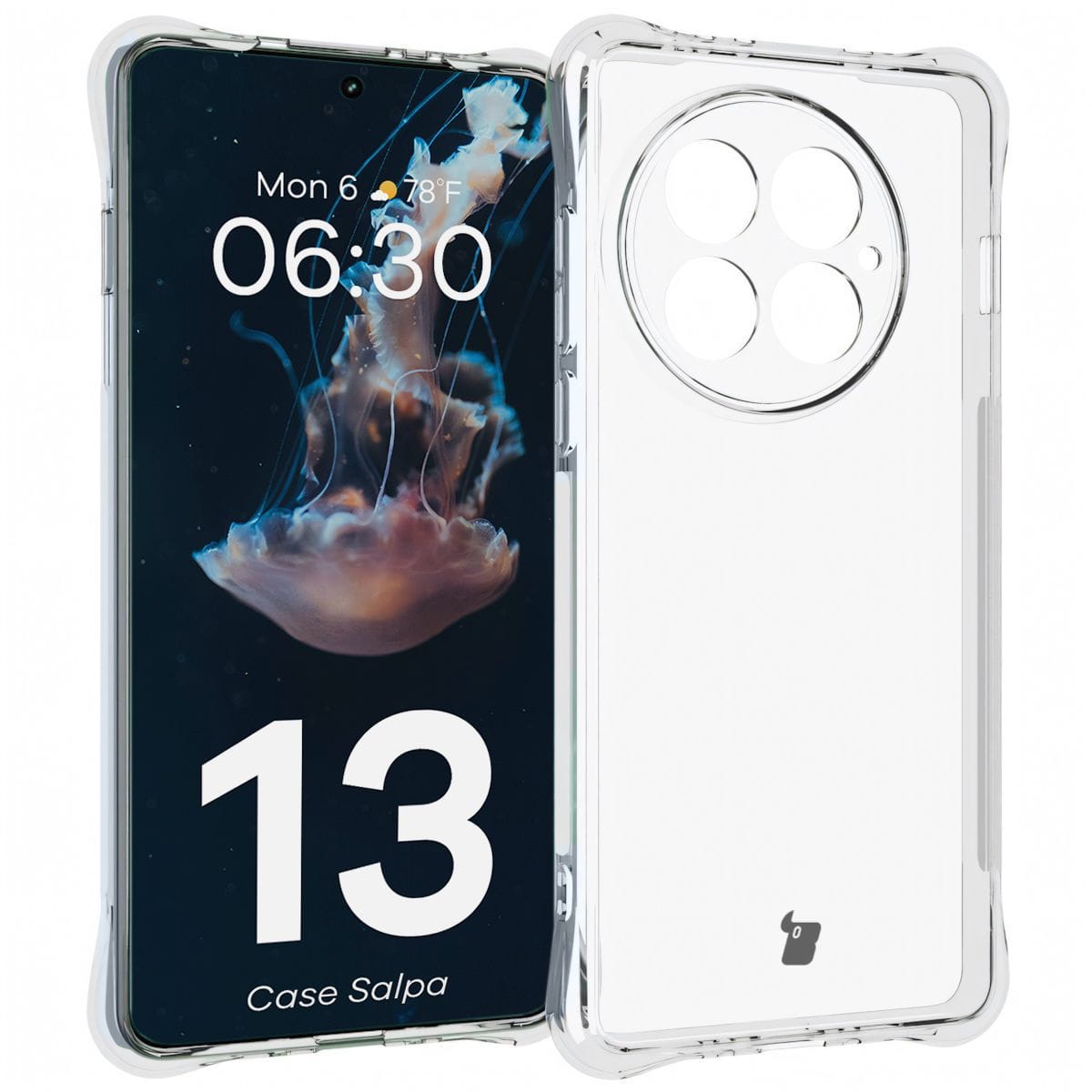 Image of Elastyczne etui Bizon Case Salpa do OnePlus 13, przezroczyste