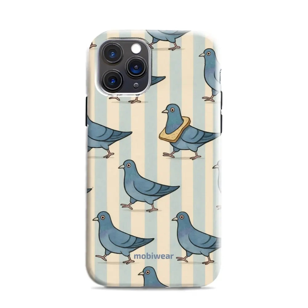 Etui ochronne do iPhone 11 Pro, Mobiwear Elite Pro, błękitne gołębie