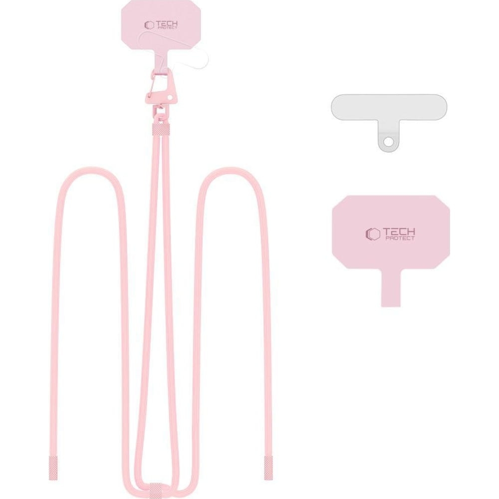 Smyczka na nadgarstek / ramię do telefonu Tech-Protect C5S Rope Crossbody Strap, różowe