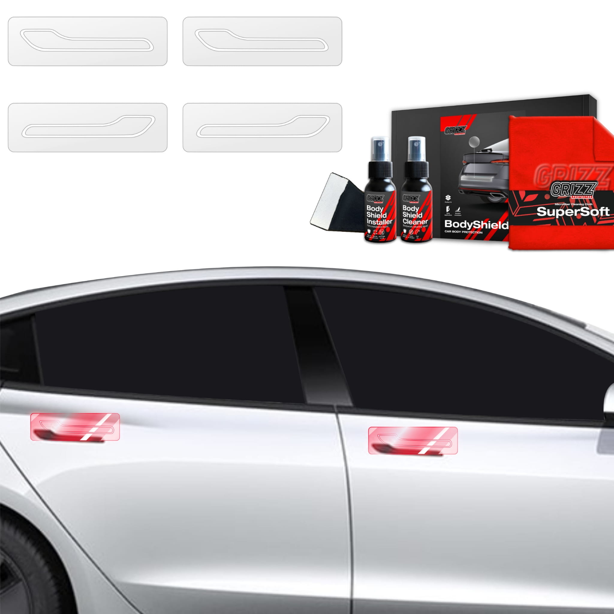4w1 Folia ochronna Grizz Protector na klamki do Tesla Model S (2023-2026)