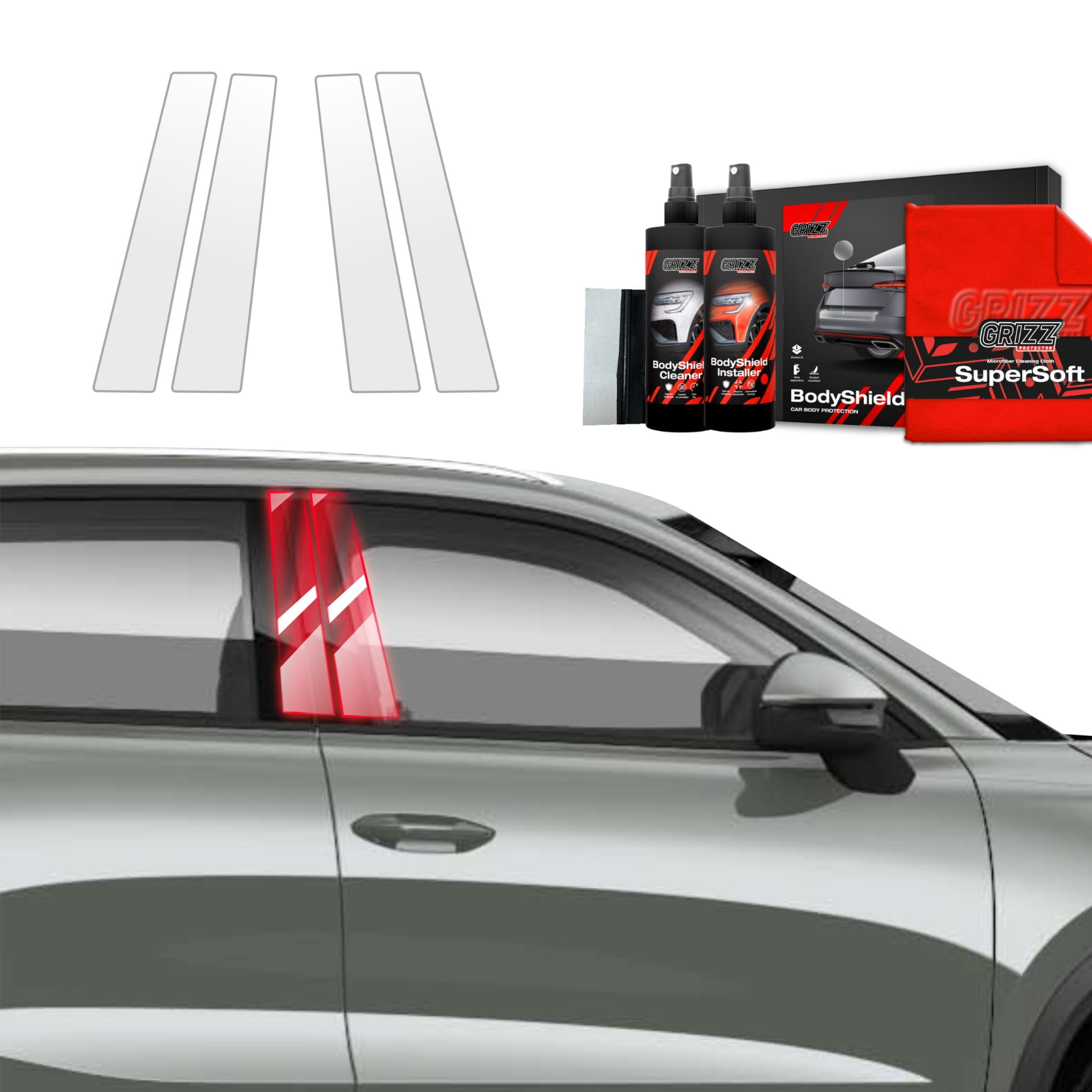 4w1 Folia ochronna Grizz Protector na słupki do Skoda Kodiaq 2 (2024-2026)