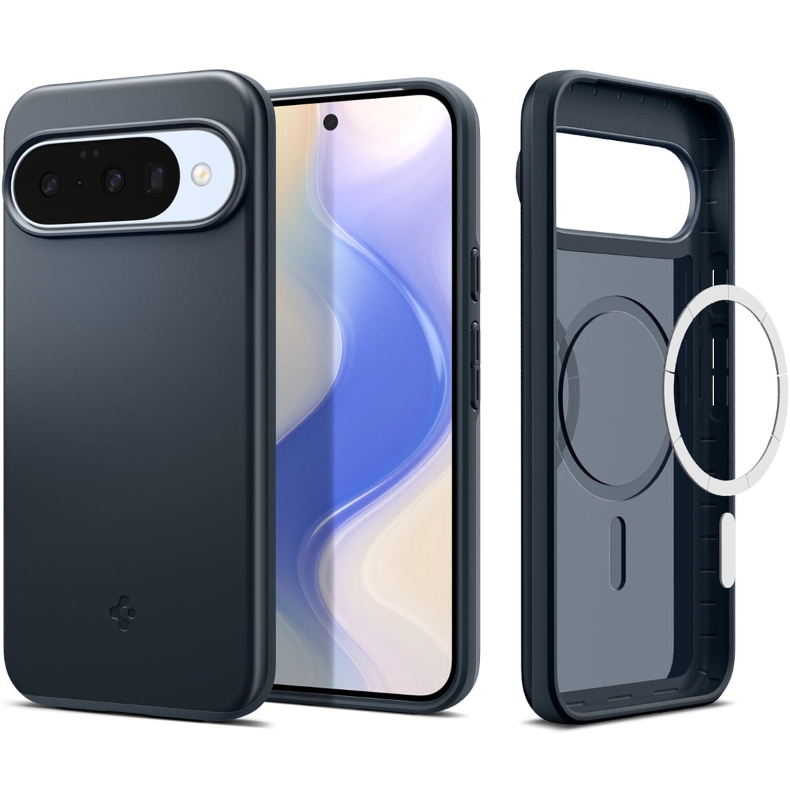 Etui Spigen Thin Fit Mag do MagSafe do Google Pixel 10 Pro / Pixel 10, granatowe