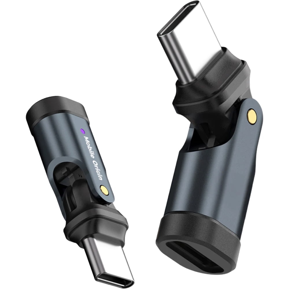 Adapter, przejściówka USB-C (męskie) do obracanego USB-C (żeńskie), Mobile Origin Rotation Adapter CB5, czarny