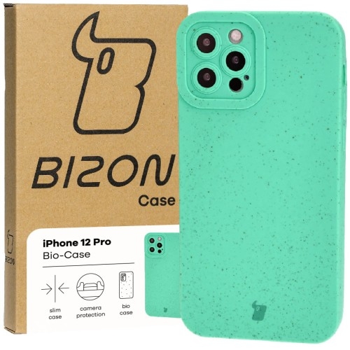 Image of Ekologiczne etui Bizon Bio-Case do iPhone 12 Pro, zielone