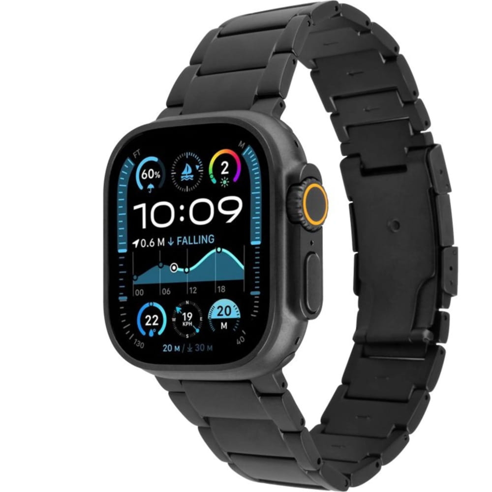 OUTLET: Tytanowy pasek Fixed Titanium Strap do Apple Watch 49/46/45/44 mm, czarny