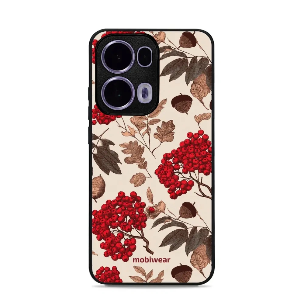 Etui ochronne do OPPO Reno13 Pro, Mobiwear Glossy Case, jarzębina na ecru