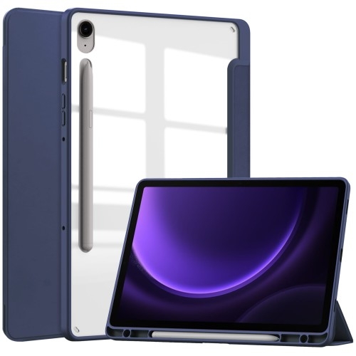 Image of Etui Bizon Case Tab Clear Matt do Galaxy Tab S9 / S9 FE, granatowe