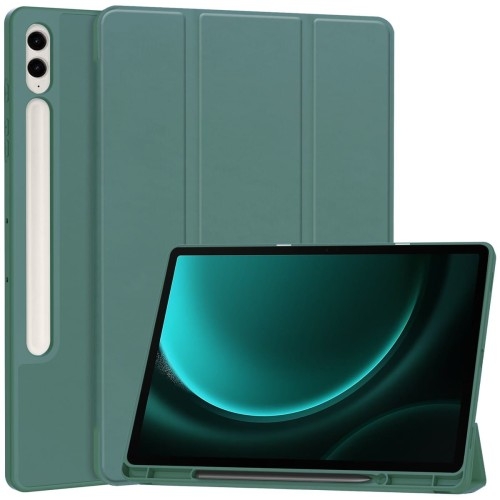 Image of Etui Bizon Case Tab Lizard do Galaxy Tab S9 FE Plus, ciemnozielone