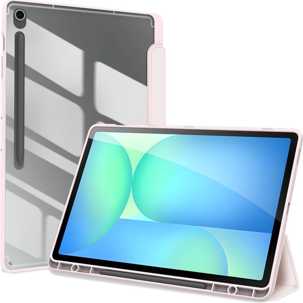 Etui z klapką Dux Ducis Toby do Galaxy Tab S10 FE Plus, różowe