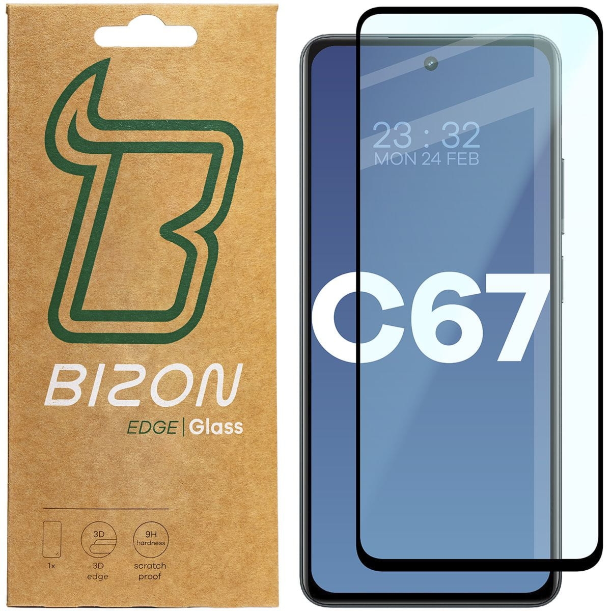 Szkło hartowane Bizon Glass Edge do Realme C67 4G