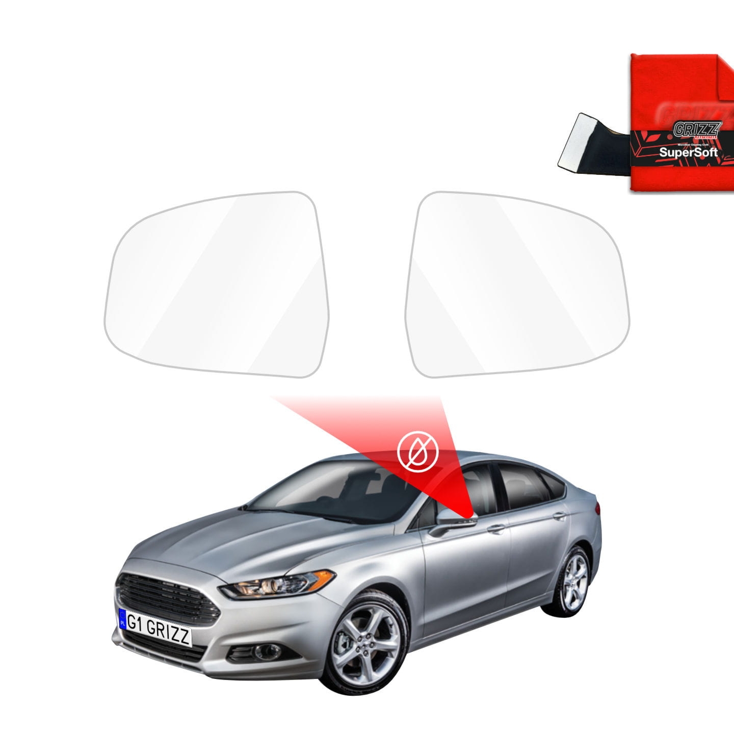 Folia przeciwdeszczowa Grizz Protector na lusterka do Ford Mondeo Mk4 (2010-2014)