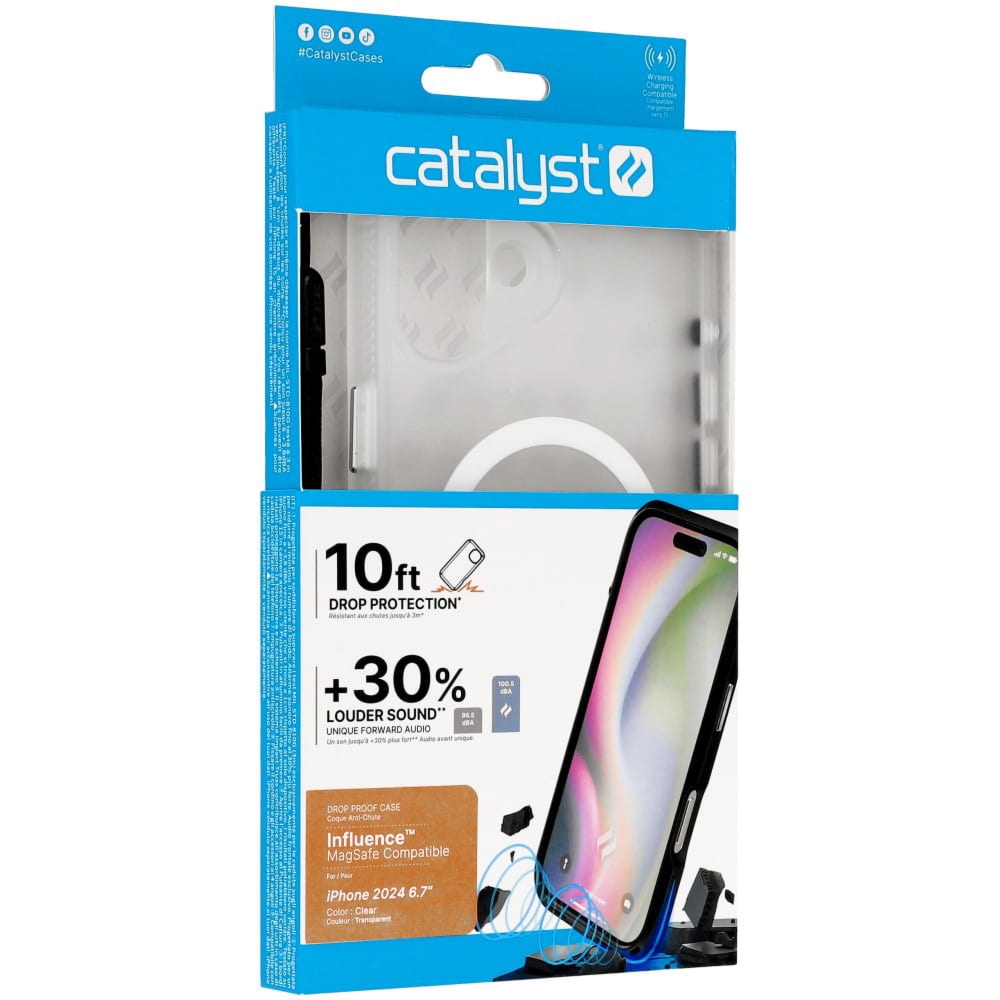 OUTLET: Etui Catalyst Influence Case Mag do iPhone 16 Plus, przezroczysto-białe