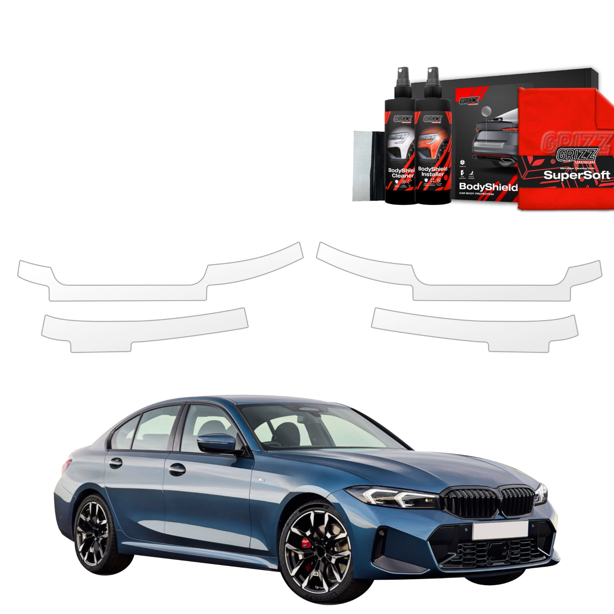 4w1 Folia ochronna Grizz Protector na progi do BMW 3 Sedan (2025-2026)