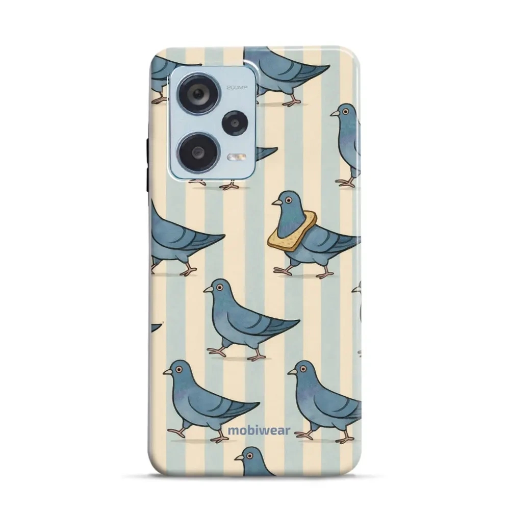 Etui ochronne do Xiaomi Redmi Note 12 Pro+ 5G, Mobiwear Elite Pro, błękitne gołębie