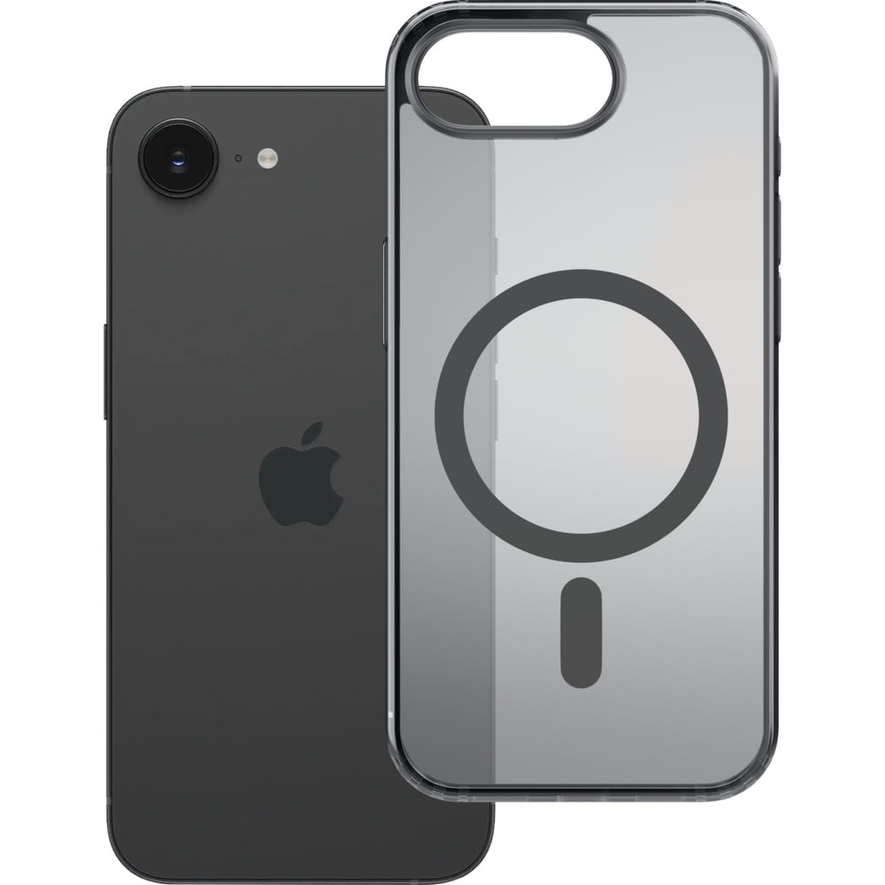 Etui 3mk Frosty MagCase do MagSafe do iPhone 17e / 16e, półprzezroczyste z czarnym
