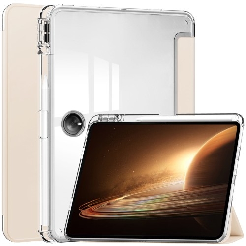 Image of Etui Bizon Case Tab Clear Satin do Oppo Pad 2 / OnePlus Pad, beżowe