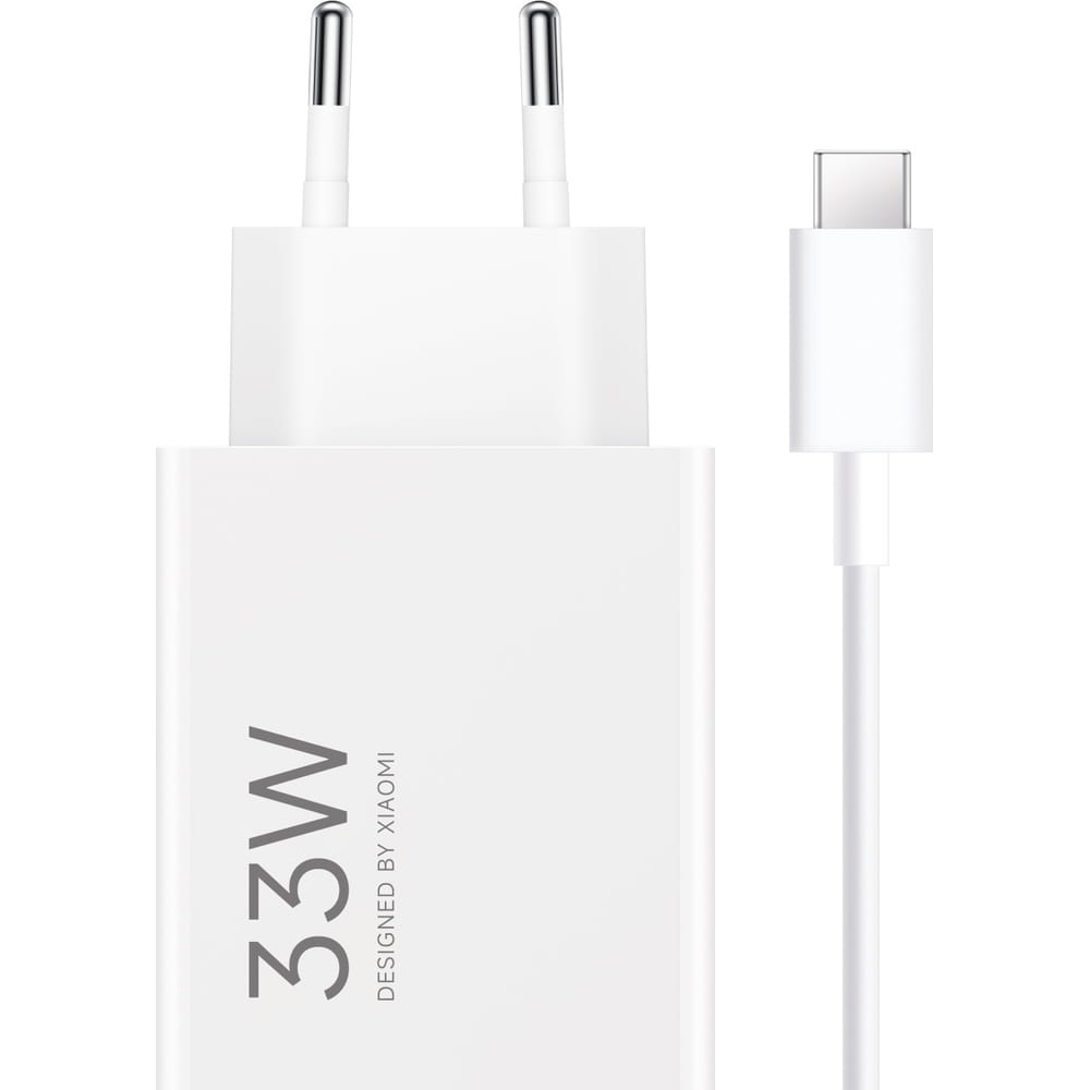 Image of Ładowarka sieciowa Xiaomi Travel Charger 33W 1x USB-A + kabel USB-C 1 m, biała