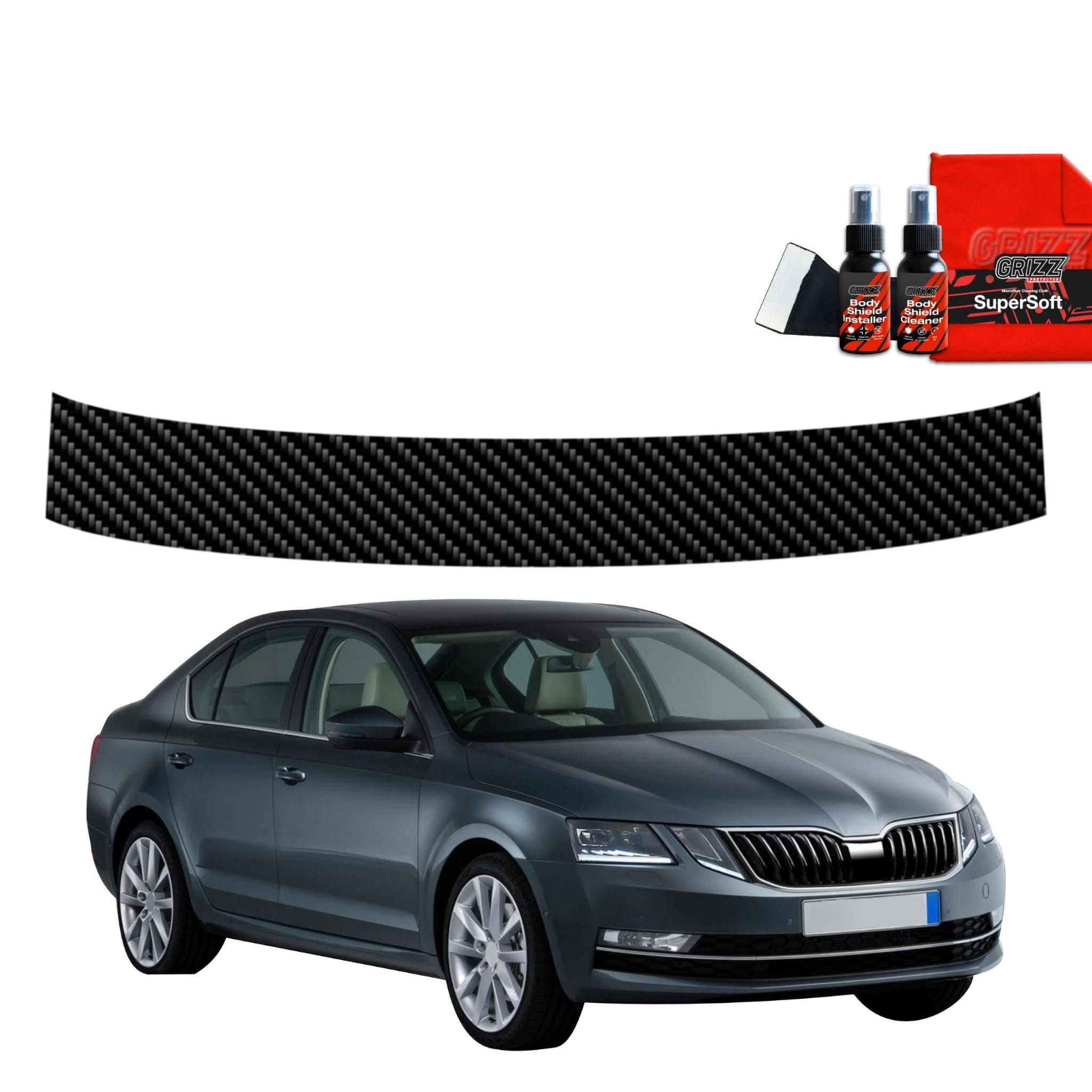Folia karbonowa Grizz Protector na próg bagażnika do Skoda Octavia 3 (2017-2020)