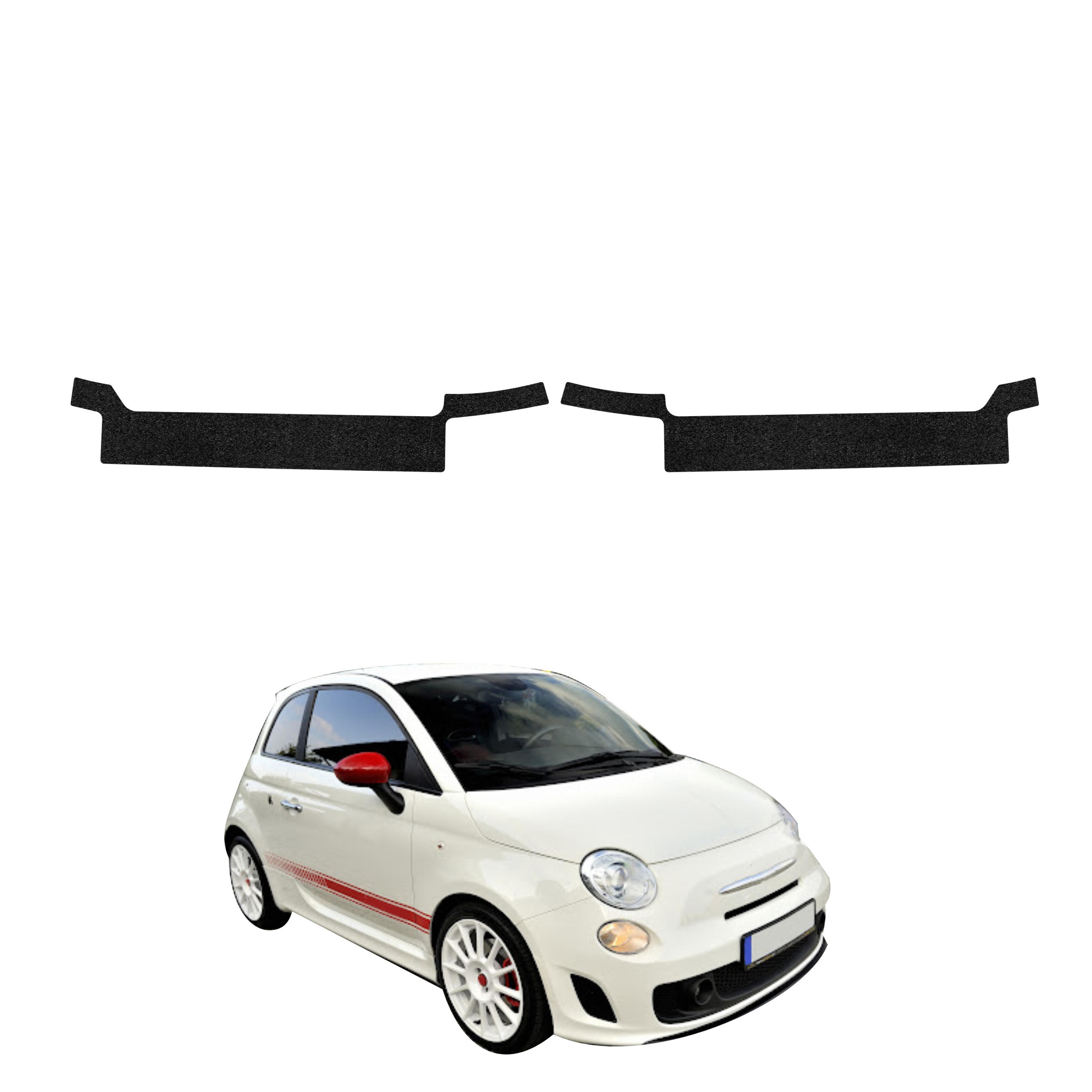 2w1 Czarna powłoka techniczna Grizz Protector na progi Abarth 500 (2016-2023)