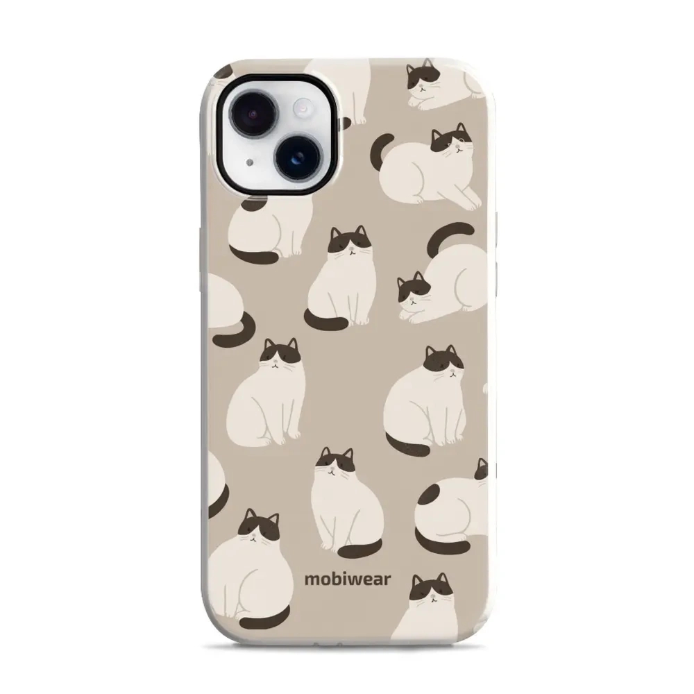 Etui ochronne do iPhone 14 Plus, Mobiwear Elite Pro, kawa miau