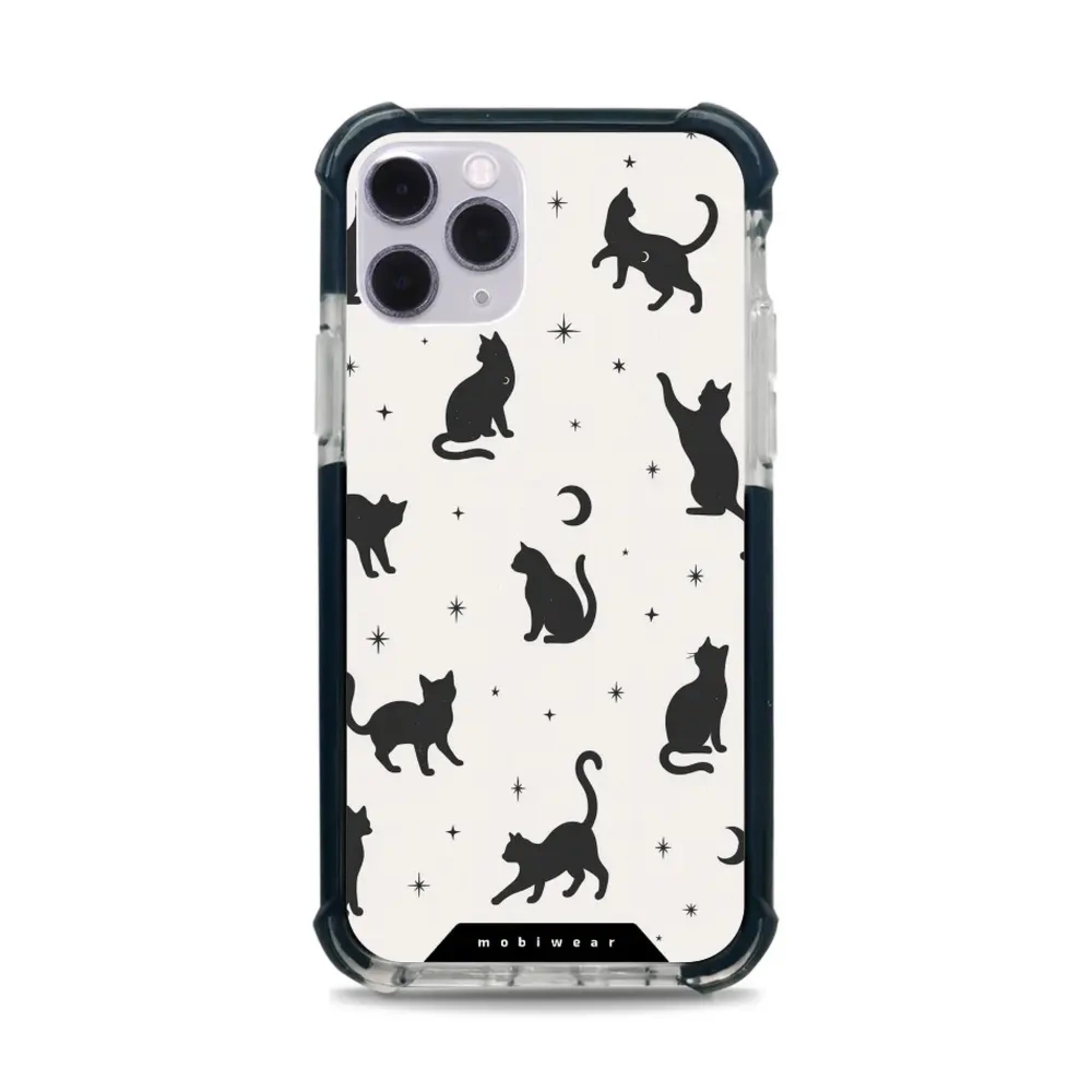 Etui ochronne do iPhone 11 Pro do MagSafe, Mobiwear Elite Bumper, kocia noc