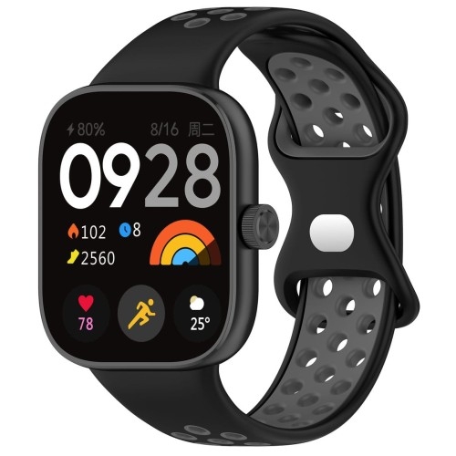 Image of Pasek Bizon Strap Watch Octo do Xiaomi Redmi Watch 4/Xiaomi Band 8 Pro, czarno-szary