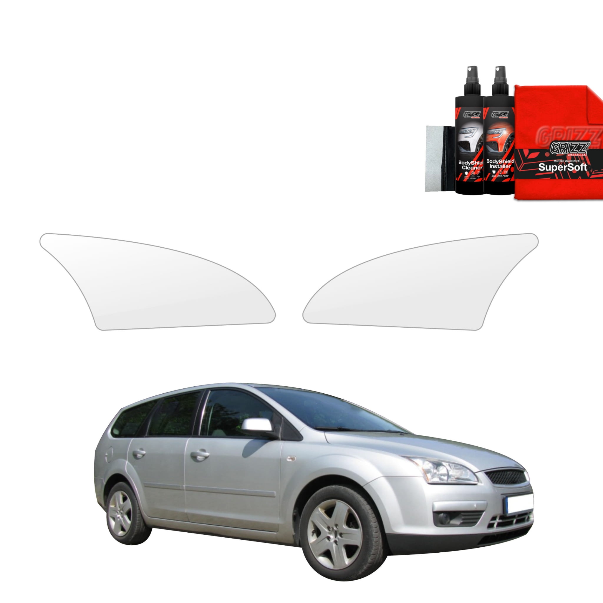 2w1 Folia ochronna na lampy Grizz Protector do Ford Focus Mk2 Kombi (2004-2007)