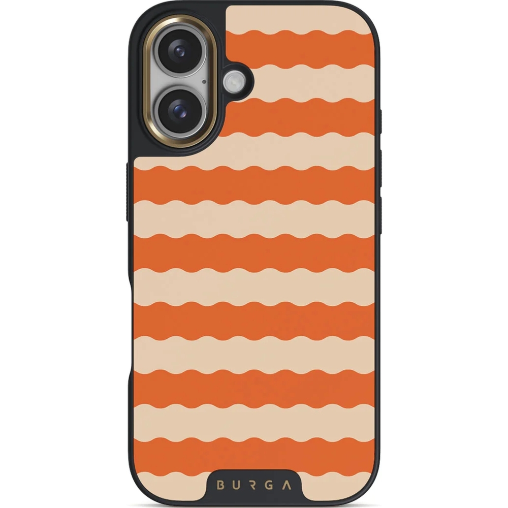 Etui Burga Elite Dark MagSafe do iPhone 16, Papaya Gold